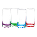 Gibson Home Karissa 8pc 13oz Glass Tumbler Set - 4 Assorted Colors - Gift Box
