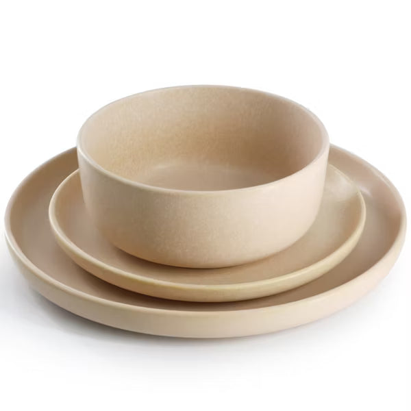 Soho Lounge Bryant Park 12pc Dinnerware Set - Reactive Glaze - Stoneware - Gift Box