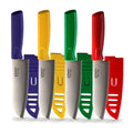 Gibson Home Grantville 6" Stainless Steel Santoku Knife w/ Sheath - 4 Assorted Colors - PVC Tube