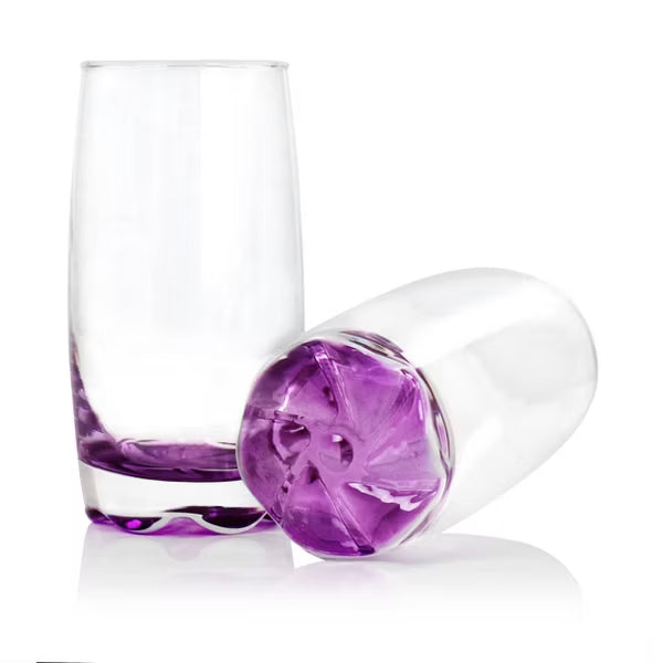 Gibson Home Karissa 8pc 13oz Glass Tumbler Set - 4 Assorted Colors - Gift Box