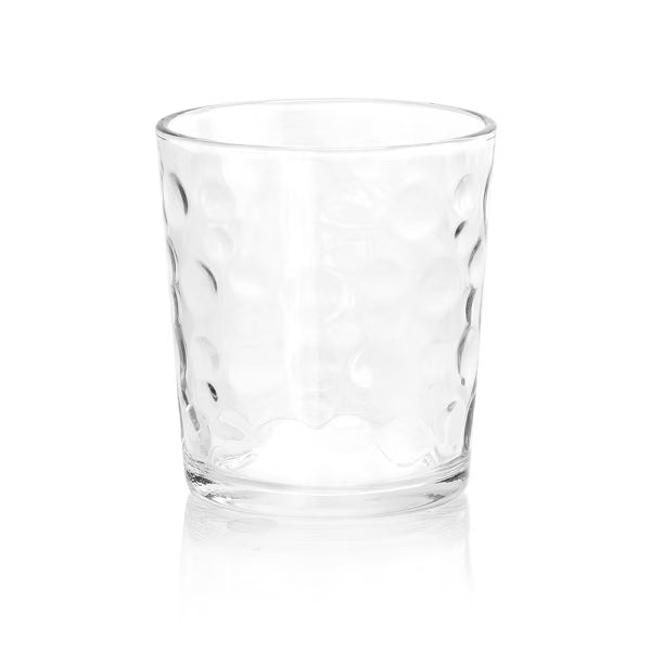 Gibson Home Great Foundations 16pc Glass Tumbler & DOF Set - Bubbles Pattern - Clear - Gift Box