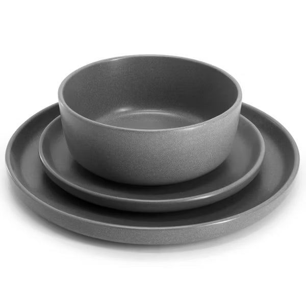 Soho Lounge Bryant Park 12pc Dinnerware Set - Reactive Glaze - Stoneware - Gift Box