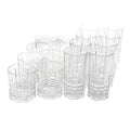 Gibson Home Jewelite 16pc Glass Tumbler & DOF Set - Clear - Gift Box