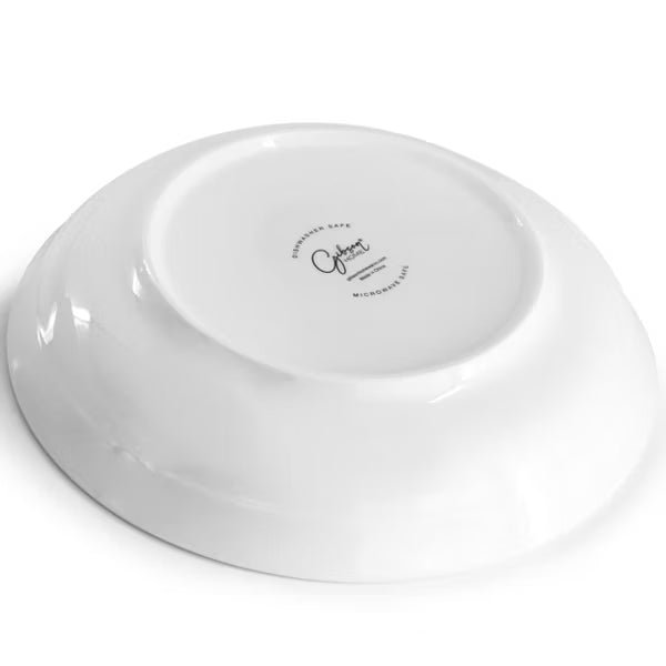 Gibson Home Great Essentials 5pc Pasta Bowl Set - White - Fine Ceramic - Gift Box