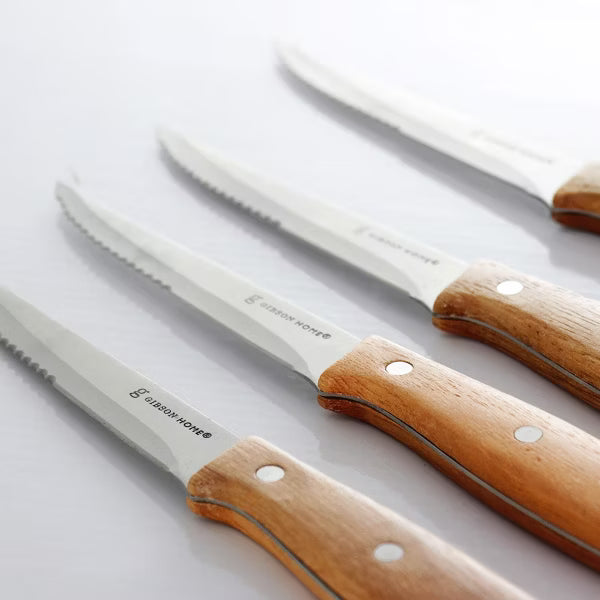 Gibson Home Seward 4pc Stainless Steel Steak Knives - Clam Pack