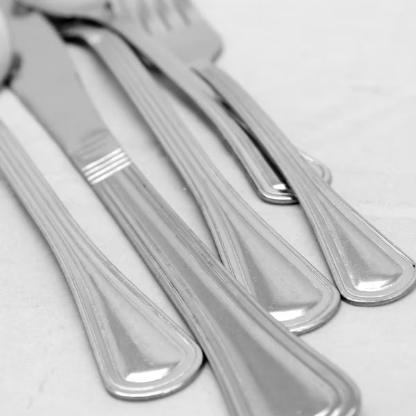 Gibson Home South Bay 65pc Stainless Steel Flatware Set w/ Wire Caddy - Service for 12 plus 4pc Hostess Set - Tumble Finish - Gift Box
