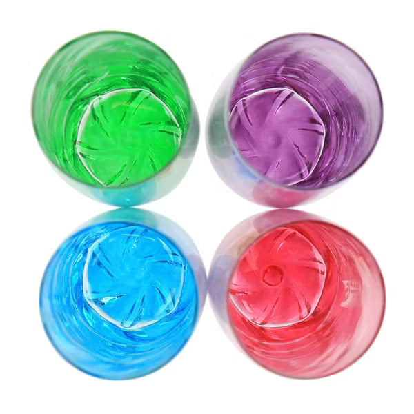 Gibson Home Karissa 8pc 13oz Glass Tumbler Set - 4 Assorted Colors - Gift Box