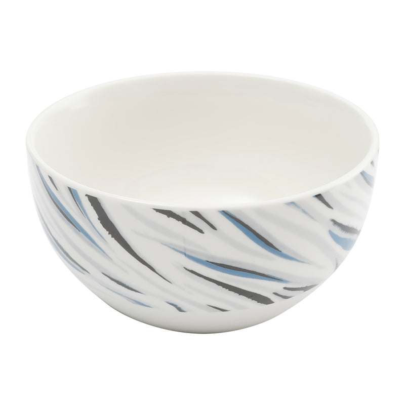 Gibson Home Print Blue 16pc Porcelain Dinnerware Set - Gift Box