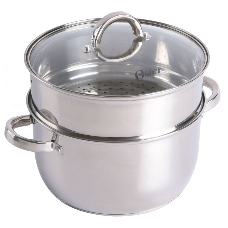 Oster Sangerfield 6qt Stainless Steel Casserole w/ Steamer Insert and Lid - Gift Box