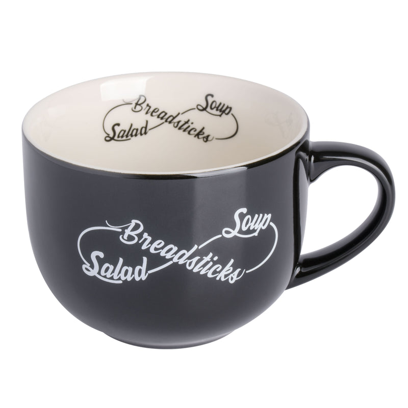 Babish Breadstick Soup & Salad 17oz Porcelain Latte Mug - Gift Box w/ Remailer