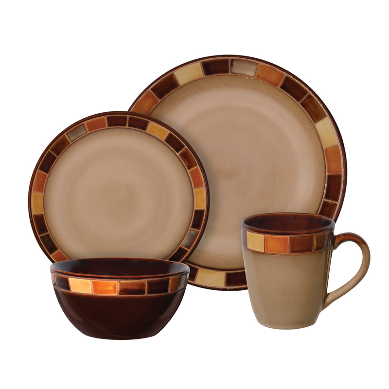 Gibson Elite Casa Estebana 16pc Dinnerware Set - Reactive - Stoneware - Gift Box