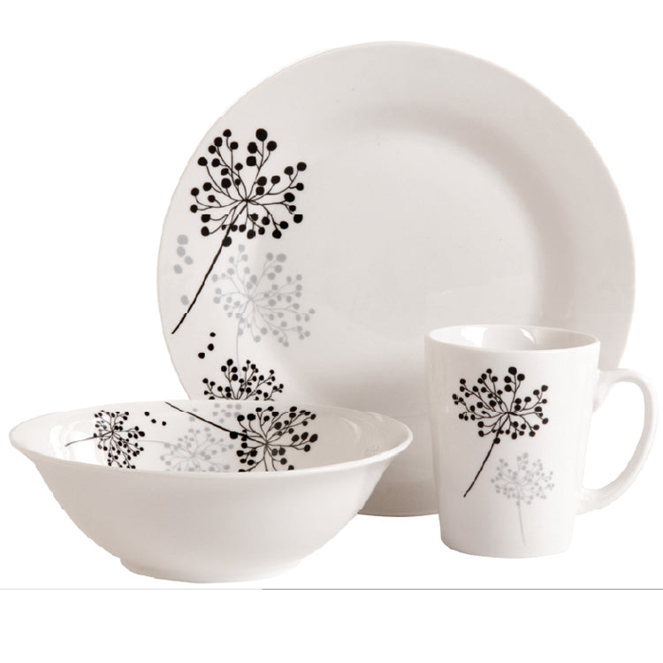 Gibson Home Netherwood 12pc Dinnerware Set - Decorated - Fine Ceramic - Gift Box