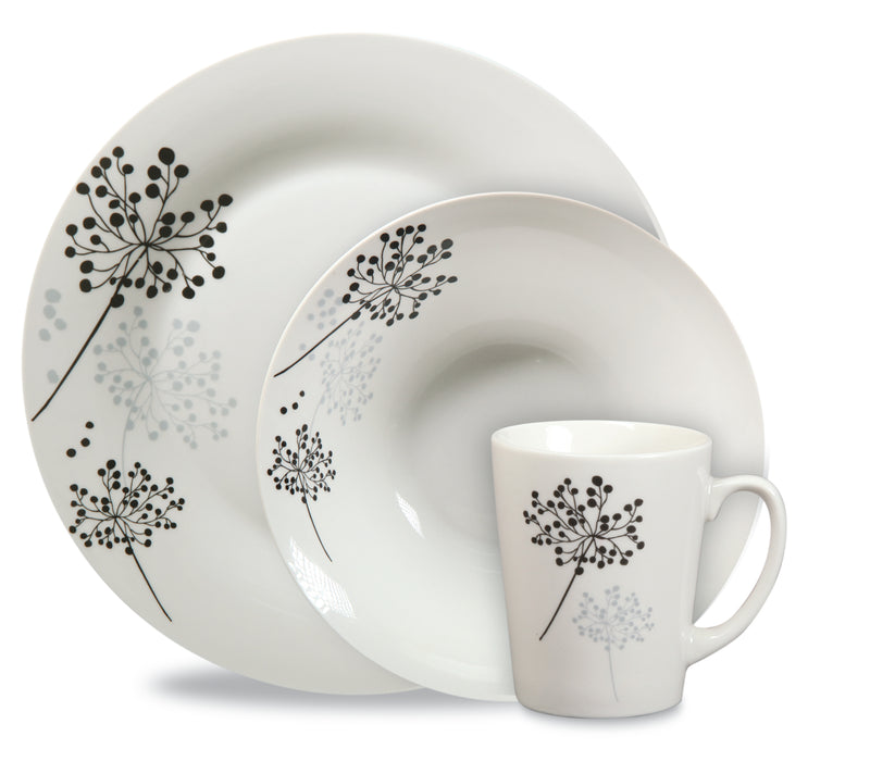 Gibson Home Netherwood 12pc Dinnerware Set - Decorated - Fine Ceramic - Gift Box