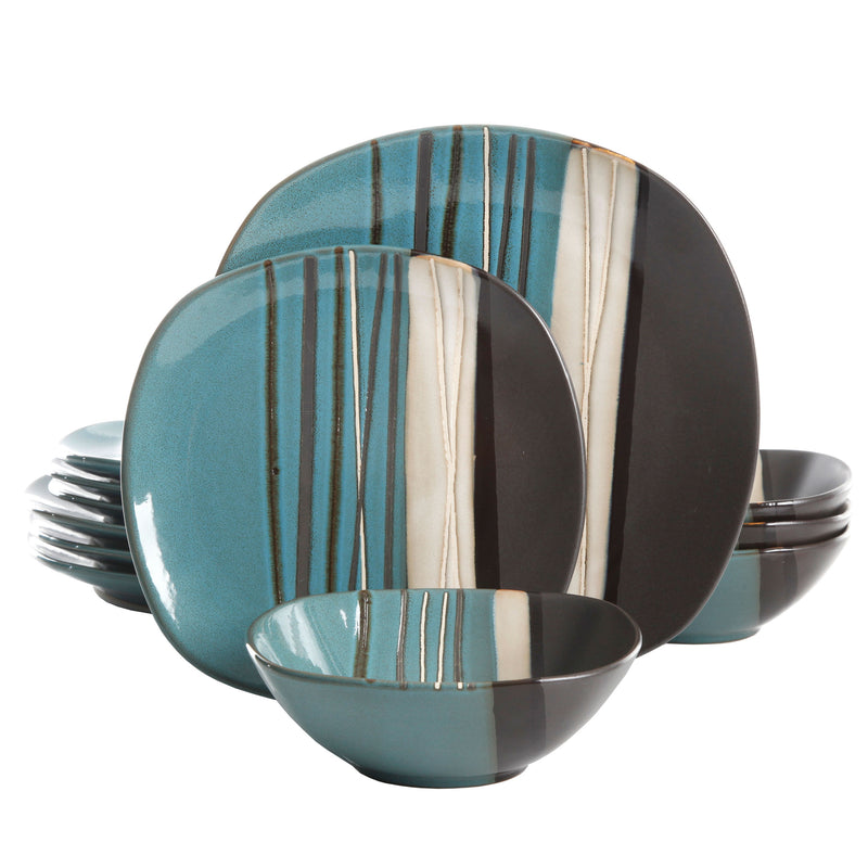 Better Homes & Gardens Bazaar Teal 16pc Stoneware Dinnerware Set - Factory Remailer