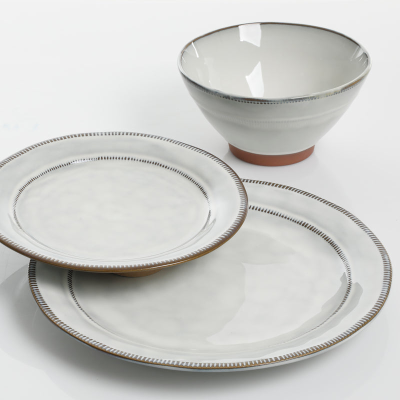 Gibson Elite Terranea 12pc Dinnerware Set - Reactive - Terracotta - GBX - White