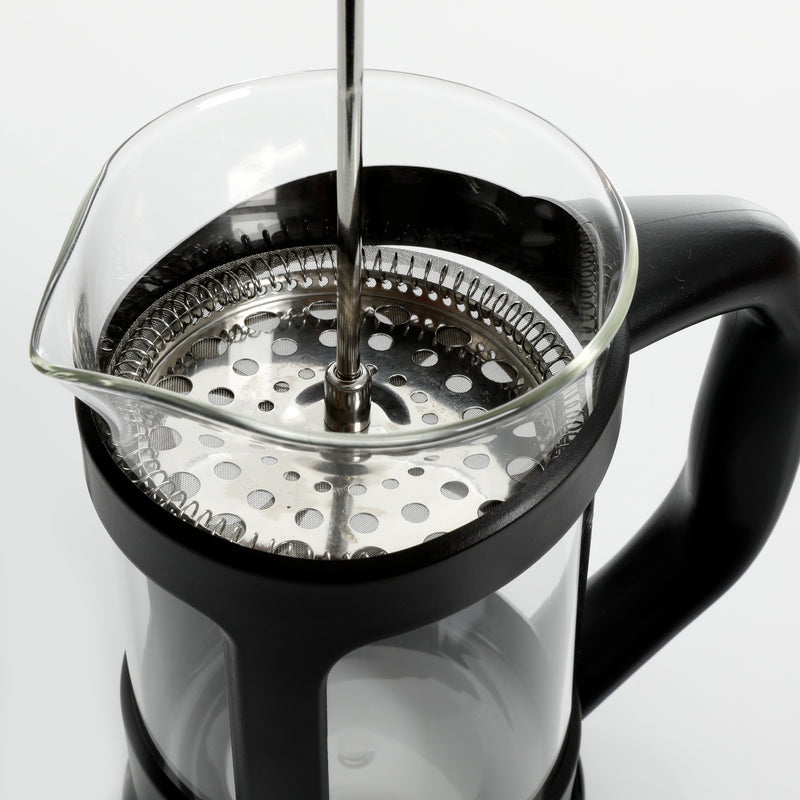 Mr. Coffee Brivio 28oz Glass Coffee Press w/ Scoop - Black - PP Handle & Knob - Gift Box