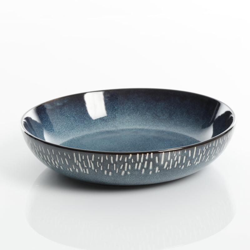 Gibson Elite Matisse 16pc Double Bowl Dinnerware Set - Reactive - Stoneware - Gift Box